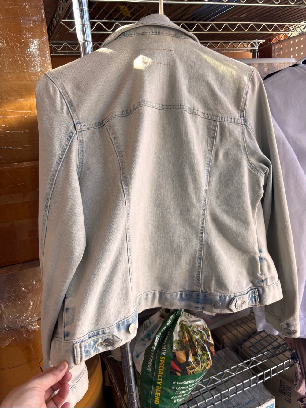 Time and Tru Light Wash Denim Jacket - Pale Blue